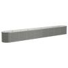 vidaXL Garden Raised Bed | Grey | Powder-coated steel | Large