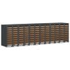 vidaXL Wheelie Bin Storage for 6 Bins Steel Anthracite