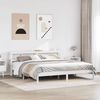vidaXL Bed Frame without Mattress White 180x200 cm Super King Solid Wood Pine