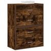vidaXL Cabinets with 2 Drawers 2 pcs Smoked Oak 60x31x40 cm Engineered Wood