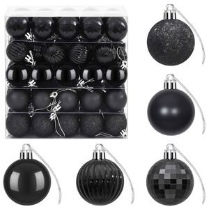 vidaXL Christmas Ball Set 100 pcs Black 4 cm Polystyrene