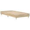 vidaXL Bed Frame No Mattress Sonoma Oak 100x200 cm Engineered Wood