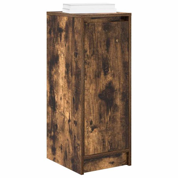 vidaXL Shoe Cabinet Smoked Oak 29.5x34x76 cm Engineered Wood