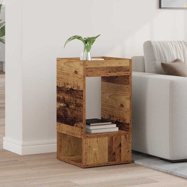vidaXL End Table Old Wood 30 x 30 x 56 cm Engineered Wood