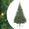 vidaXL Artificial Pre-lit Christmas Tree Green 210 cm PVC