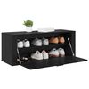 vidaXL Shoe Cabinet Black oak 100 x 35 x 38 cm Engineered wood