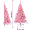 vidaXL Artificial Pre-lit Christmas Tree with 150 LEDs Pink 120 cm PVC