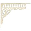 vidaXL Wall Shelf Brackets 12 pcs Antique White 27.5 x 23 x 4 cm Steel
