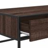 vidaXL Coffee Table Brown Oak 100x50x35 cm Engineered Wood and Metal