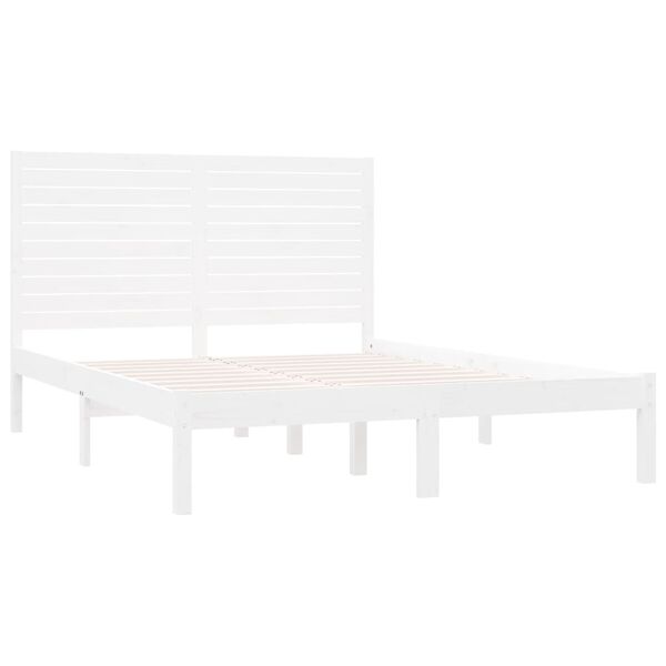 vidaXL Bed Frame without Mattress White 120x200 cm Solid Wood