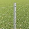 vidaXL Fence with Post Silver 1.2 x 50 m Steel