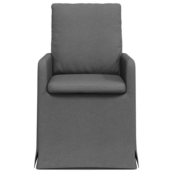vidaXL Dining Chairs 2 pcs Dark grey 57 x 67 x 98 cm Fabric