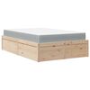 vidaXL Bed with Mattress 120x200 cm Solid Wood Pine