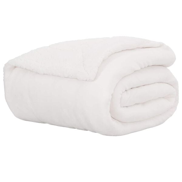 vidaXL Throw Blanket White 220 x 240 cm Fleece