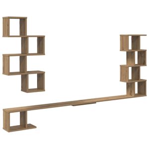 vidaXL Wall-Mounted TV Shelf Artisan Oak 200 x 15 x 94 cm