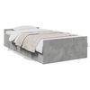 vidaXL Bed Frame with Drawers without Mattress Concrete Grey 75x190 cm Small Single