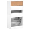 vidaXL Shoe Cabinet White 60x34x116 cm Engineered Wood