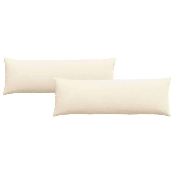 vidaXL Sofa Pillows 2 pcs Cream 120 x 40 cm Corduroy Fabric