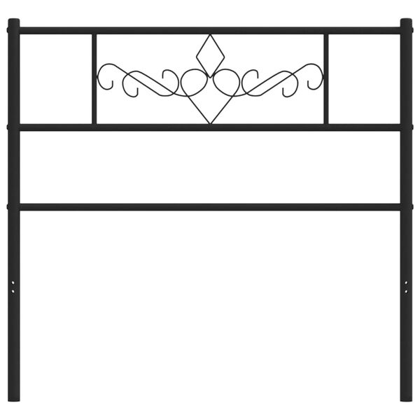 vidaXL Metal Replace Headboard Black 75 cm