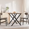 vidaXL Dining Table X-Frame 80x80x75 cm Solid Wood Pine and Steel