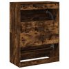 vidaXL Shoe Cabinet with 2 Flip-Drawers Smoked Oak 80x42x108 cm