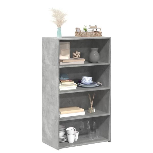 vidaXL Highboard Concrete Grey 70x41x124 cm Engineered Wood