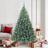 vidaXL Artificial Christmas Tree with 300 LEDs Green 180 cm PE and PVC