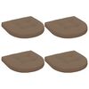 vidaXL 4-Piece Seat Cushions 4 pcs 100% Polyester Taupe 40 x 40 x 5 cm