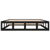 vidaXL Bed Frame without Mattress Black 200x200 cm Solid Wood