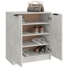 vidaXL Shoe Cabinet Concrete Grey 59x35x70 cm Engineered Wood