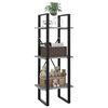 vidaXL 3-Tier Book Cabinet Concrete Grey 40x30x105 cm Engineered Wood