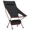 vidaXL Foldable Camping Chairs 2 pcs Black Oxford Fabric and Aluminium