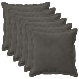vidaXL Cushion with Pillow HOUTEN 6 pcs Dark Grey Velvet