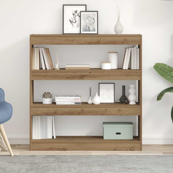 vidaXL Book Cabinet Artisan oak 100 x 30 x 103 cm Engineered Wood