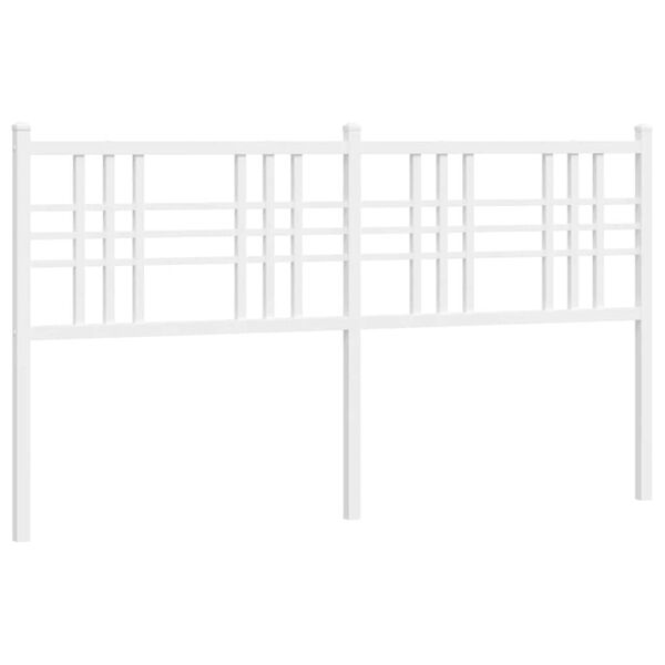 vidaXL Metal Replace Headboard White 160cm