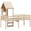 vidaXL High Sleeper Bed without Mattress 80x200 cm Solid Wood Pine