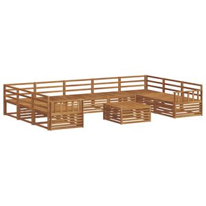 vidaXL Outdoor Sofa Set 10 pcs Natural Solid Acacia Wood