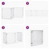 vidaXL Dog Gate with Door Foldable 4 Panels White 320 cm Poplar Wood