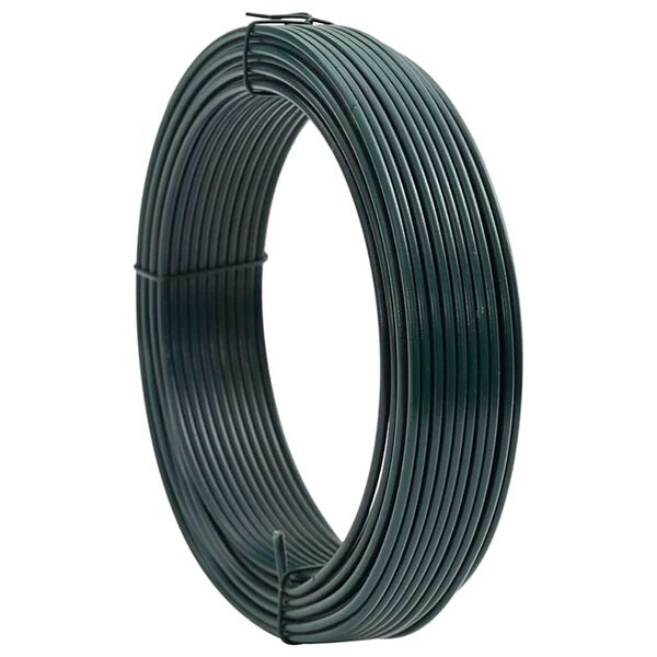 vidaXL Fence Binding Wire Green 33 m PVC