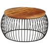 vidaXL Coffee Table Ø68 cm Solid Reclaimed Wood