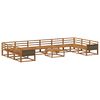 vidaXL Outdoor Sofa Set 11 pcs Natural Solid Acacia Wood
