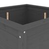 vidaXL Garden Planter Grey 82.5x82.5x78 cm Solid Wood Pine