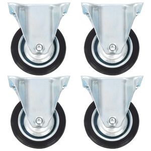 vidaXL Fixed Casters 4 pcs 75 mm