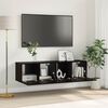 vidaXL TV Cabinet Set 2 pcs Black 60 x 30 x 30 cm Engineered Wood