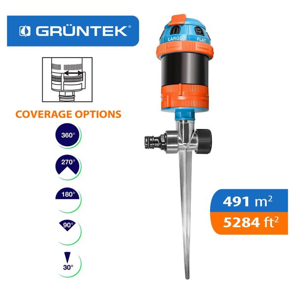 GR&Uuml;NTEK 6-pattern Circular Sprinkler 491 m&sup2;