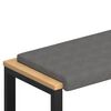 vidaXL Bench Cushion Microfiber Dark Grey Depth 35 cm