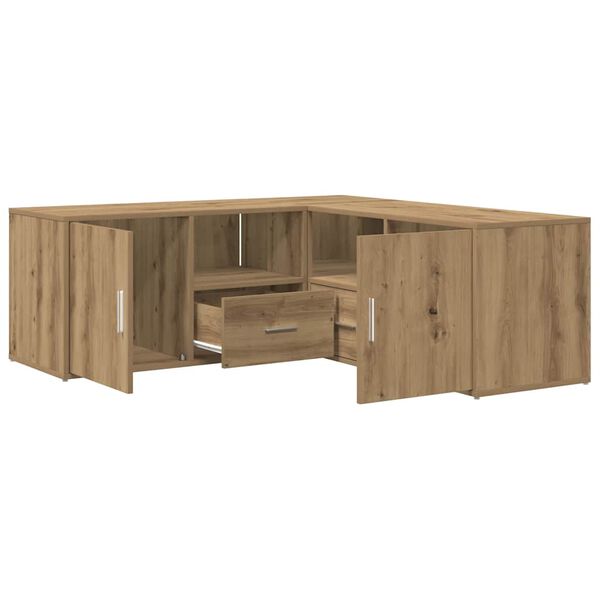 vidaXL Corner Cabinet Artisian Oak 200x40x45 cm Engineered Wood