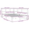 vidaXL Bookcase Bed without Mattress Wax Brown 120x200 cm Solid Wood Pine