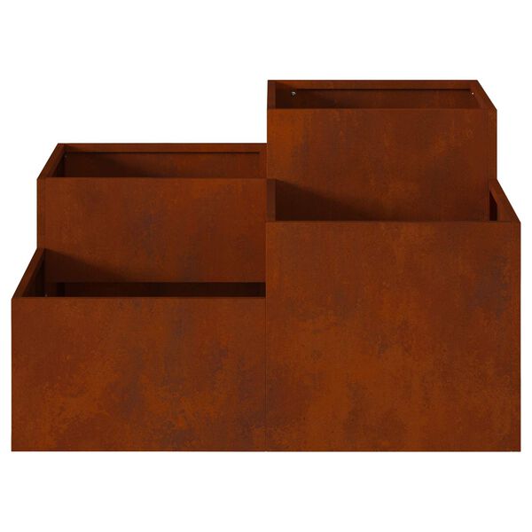 vidaXL Garden Planter Rusty 80 x 80 x 48 cm Weathering Steel