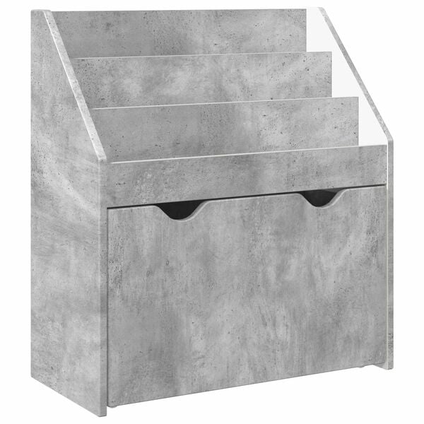 vidaXL Kids Bookshelf Concrete Grey 60 x 29.5 x 69 cm Engineered Wood